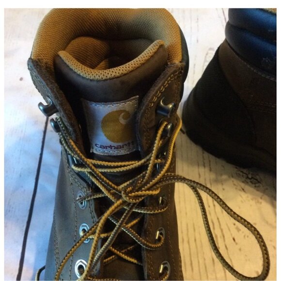 Carhartt Men's Brown Rugged Steel Toe Work Boots Style No. CWF5355 Size 8 - Picture 4 of 11